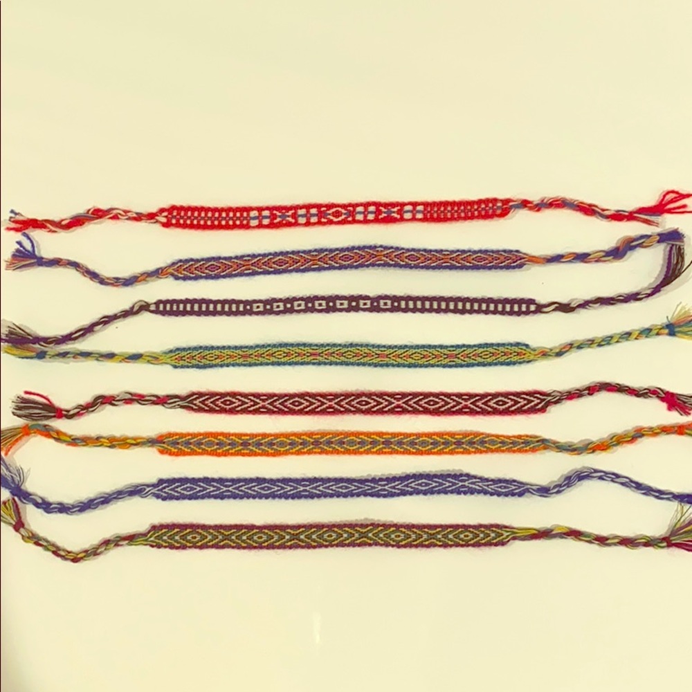 Tribal felt bracelets of assorted colors